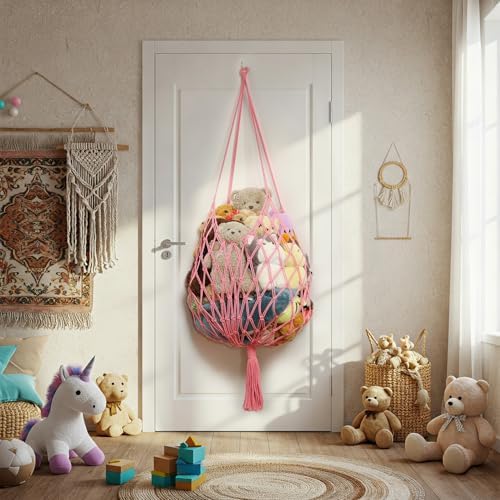 Amdermi Stuffed Animal Storage Hammock Corner Hanging Net Stuffy Animal Hammock - Image 4