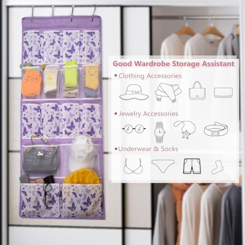 16 Pockets Over Door Hanging Storage Organizer - Image 5