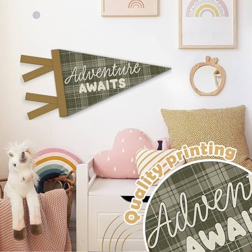 Adventure Nursery Decor, Adventure Awaits Pennant Felt Banners Flags - Image 6
