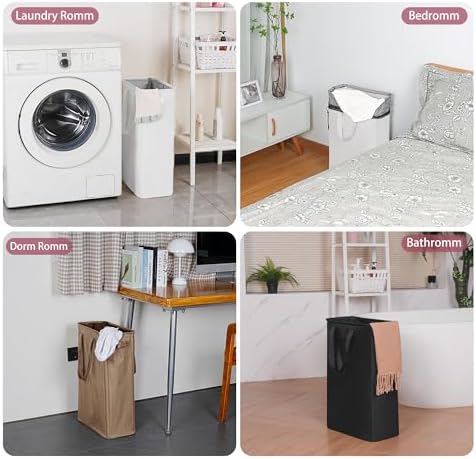 efluky Slim Laundry Basket, Narrow Laundry Hamper - Image 7