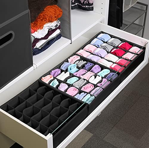Simple Houseware Sock Drawer Organizer, 3 Pack - Image 4