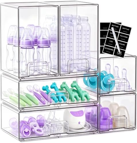 6 Pack Stackable Baby Bottle Organizer Storage by Unknown