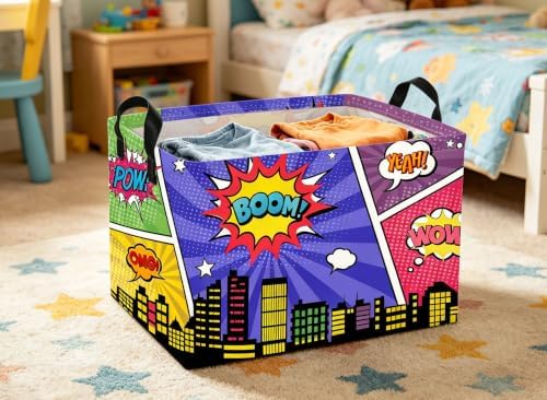 Rectangle Kids Baskets Spider Basket Cute Storage Bin Fish Box - Image 6