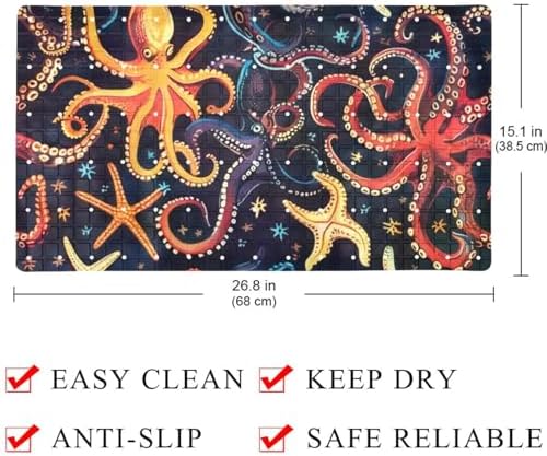 Bath Tub Shower Mat, Washable Bathtub Floor Mats, Suction Cups and Drain Holes - Image 4
