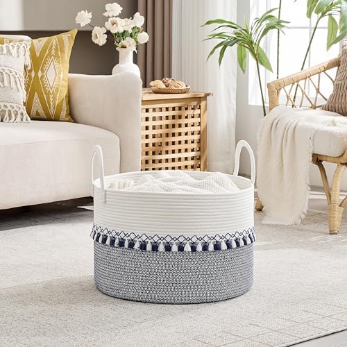 KAKAMAY Large Blanket Basket - Image 4