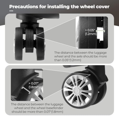 8Pcs Luggage Wheel Covers, Travel Accessories - Image 6