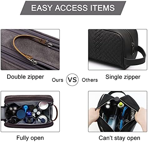 BAGSMART Toiletry Bag for Men, Canvas Travel Toiletry Organizer Dopp Kit - Image 5