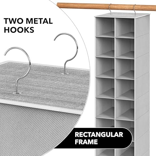 Simple Houseware 20 Section Shelves Hanging Shoes Organizer - Image 6