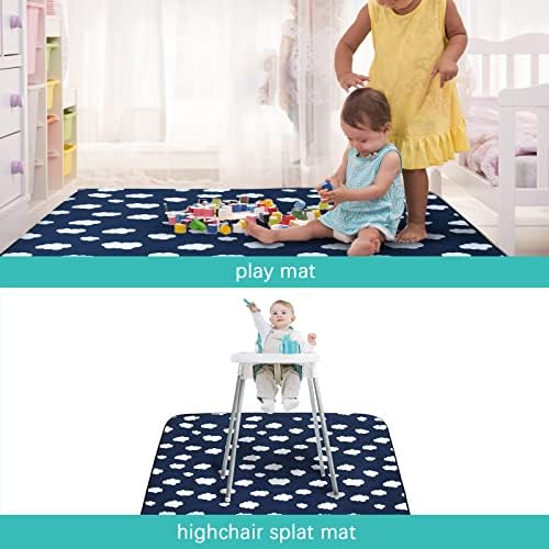 Splat Mat 2 Pack for Under High Chair Waterproof Splash Mat 42''×46'' - Image 5