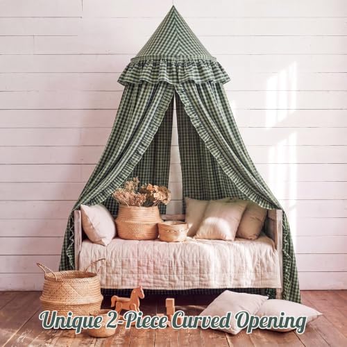 SmoothNovelty Gingham Plaid Bed Canopy - Image 4