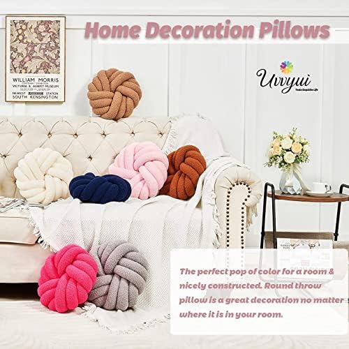 Uvvyui Knot Pillows, 14 Inch Decorative Throw Pillows Round Pillows Cushion - Image 4