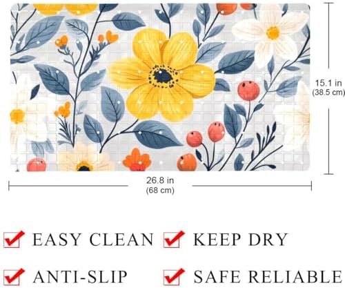 Shower Mat Bathtub Mat, 26.8x15.1 inch, Non-Slip Bath Mat - Image 4