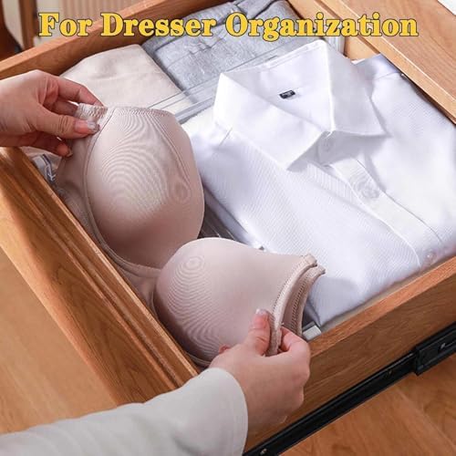8 Pcs Drawer Dividers for Clothes, 3.15" High 11.34"-19.69" clear - Image 6