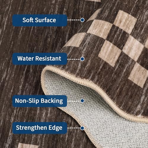 GarveeHome Washable Runner Rug 2x10 Modern Bordered Hallway Runner Rug - Image 5