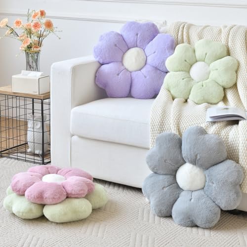 Flower Pillow, Cute Daisy Decorative Throw Pillows, 15 Inches - Image 5