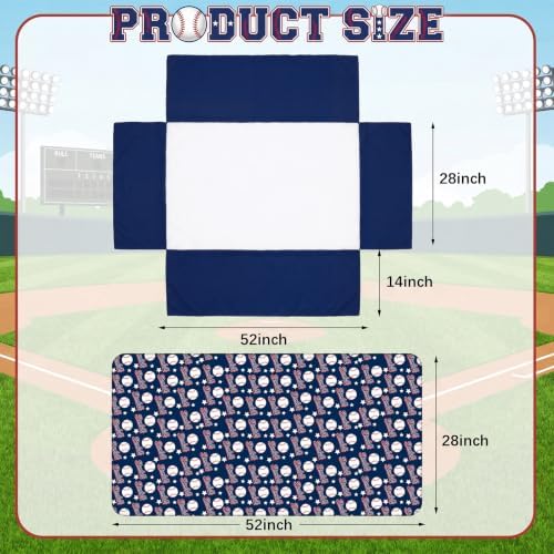 Peryiter 3 Pcs Baseball Crib Sheet Set Baby Crib Bedding Set Includes 52"x28" - Image 3