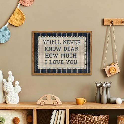 Framed You'll Never Know Dear How Much I Love You Wall Art, Vintage Nursery - Image 6
