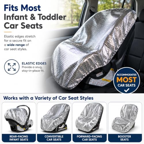 Mommy's Helper Baby Car Seat Sun Shade Cover, Reflective Heat Protector - Image 4