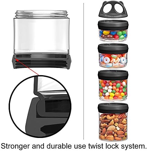 SELEWARE Black Stackable Snack Containers - Image 4