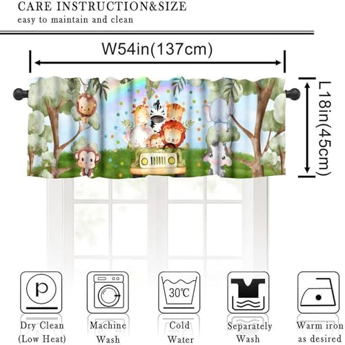 Children's Day Curtain Valance for Living Room Bathroom Farmhouse, Kids Cartoon - Image 2