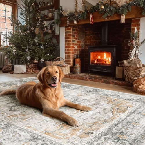3x5 Washable Area Rug for Bedroom: Entryway Rug Non Slip Small Throw Carpet - Image 6
