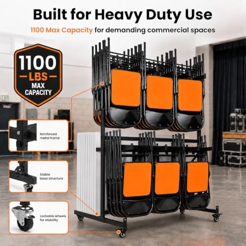 Double Layer Folding Chair Storage Rack - Image 4