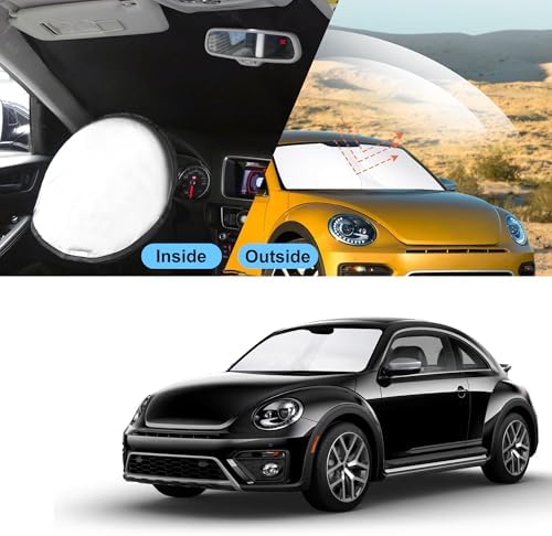 TINGLU Sun Shade for Volkswagen VW Beetle 2012-2019 Accessories Windshield Sun - Image 6