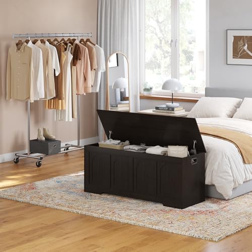DINZI LVJ Storage Chest, Wooden Toy Box, Espresso 50.0" L - Image 2