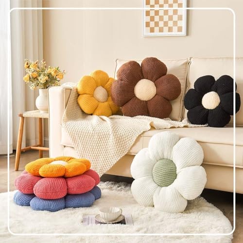Kcvvcr Flower Throw Pillow, Soft Blue 14.9" Shaped Floor Pillow - Image 5