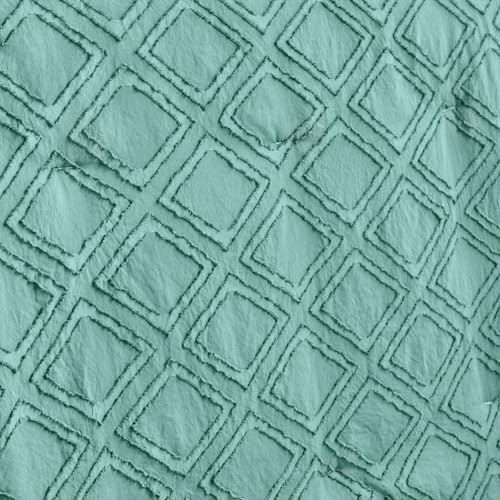 Tufted Ruffle Crib Bedding Set 3 Pieces Baby Girls Boys Boho Quilted Comforter - Image 4
