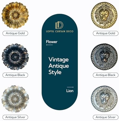 LOPGT Set of 2 Vintage Curtain Holdbacks Wall Mounted - Image 6