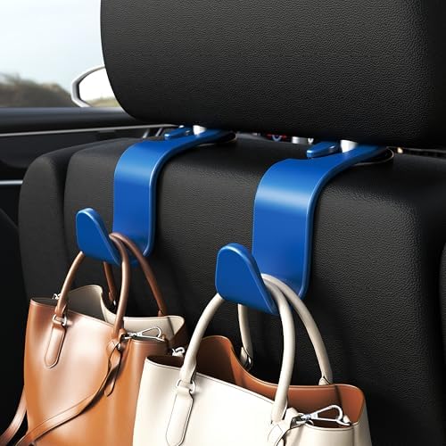 4-Pack Car Headrest Hooks Holds 55lbs Seat Storage Organizer - Image 2