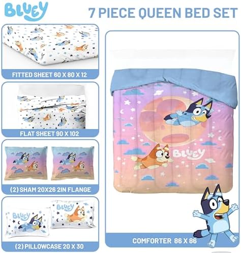 Jay Franco Bluey & Bingo Queen Comforter Set - Image 3