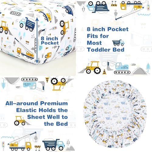 Lasoftan Cars Toddler Bedding Set, 4-Piece Bed-in-a-Bag Comforter Set - Image 4