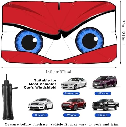 Car Windshield Sun Shade Umbrella, Univeral Fit Mid-Large Sedan & SUV - Image 5