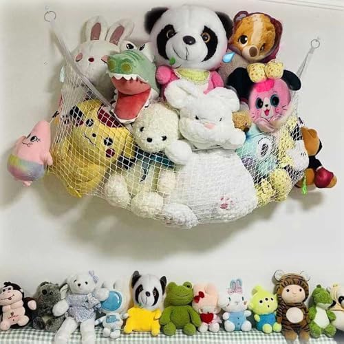 Stuffed Animal Hammock, Corner Wall Storage Net by Unknown