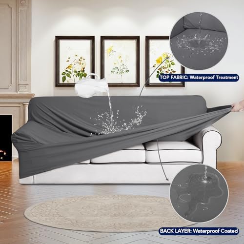 PureFit Waterproof Oversized Couch Cover Slipcovers - Image 3