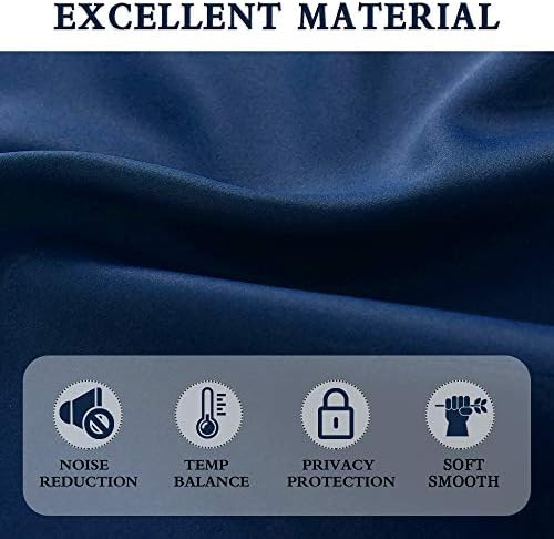 DONREN 2 Panels Navy Blue Blackout Valances - Image 3