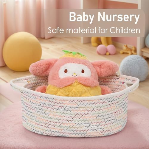 JMvicyroam Small Woven Basket, Empty Gift Basket, Colorful/3 Pack - Image 5