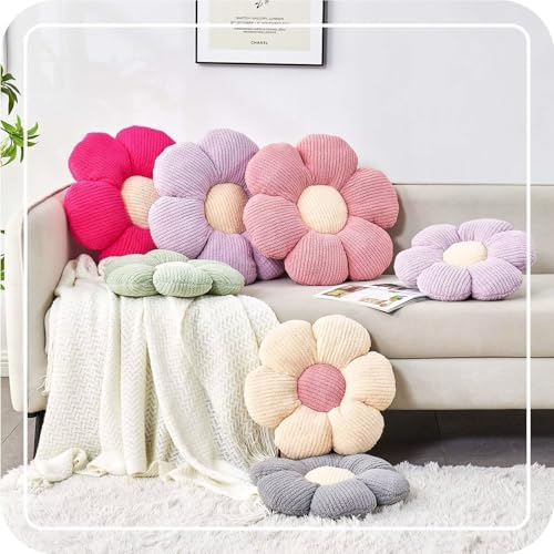 Kcvvcr Flower Throw Pillow, Soft Sage Green 19.6" Shaped Floor Pillow - Image 5
