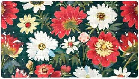 Shower Mat Non Slip, Colorful Flowers Anti Slip Bath Mat by Anna+Cowper