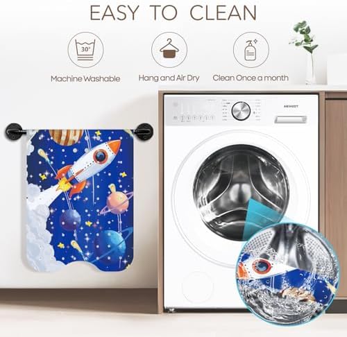 SHUCHING Baby Bath Mat for Tub Non Slip-40x16 Inch, Space Astronaut - Image 6