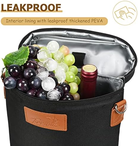 Tirrinia 2 Bottle Insulated Wine Tote Carrier Bag - Image 2