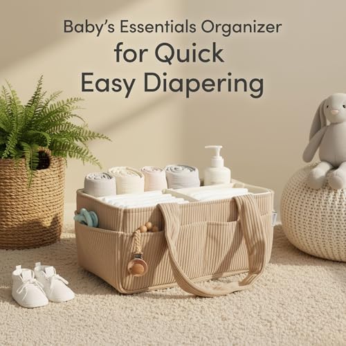 PUTSKA Baby Diaper Caddy Organizer, Nursery Basket - Image 3