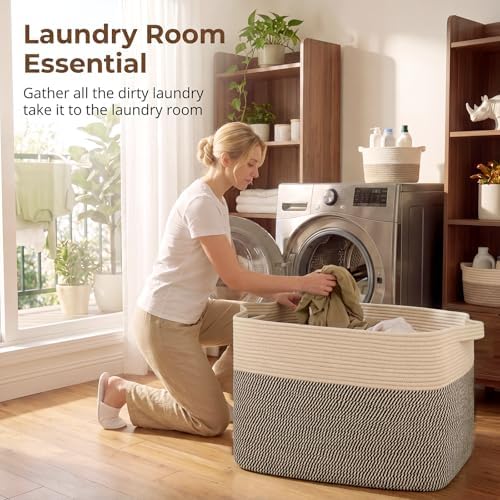 OIASKET 108L Cotton Rope Storage Basket - Image 6