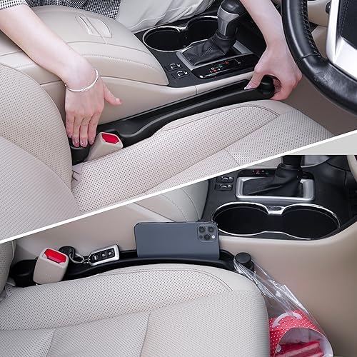 Givifive Car Seat Gap Filler Organizer Soft Foam 3IN1 Storage Slot & Hook by Givifive