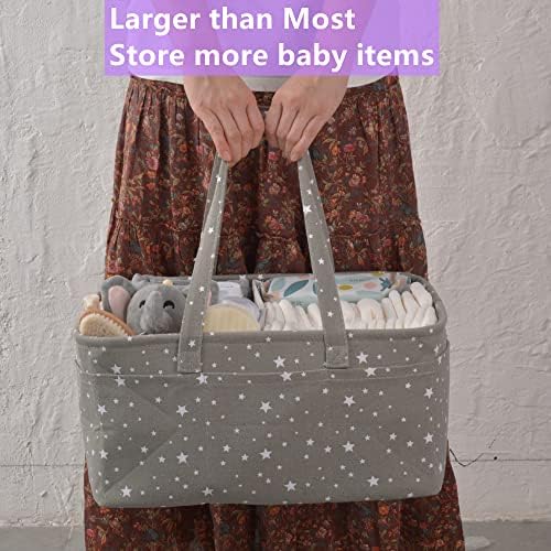 Baby Diaper Caddy Organizer- Extra Large Portable Diaper Basket - Image 4