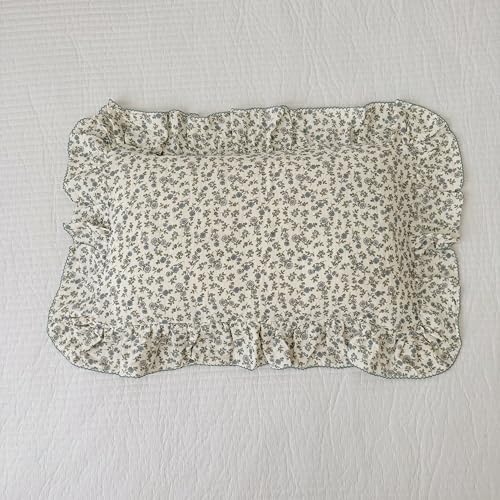 BuLuTu Blue Floral Muslin Pillowcase - Image 4