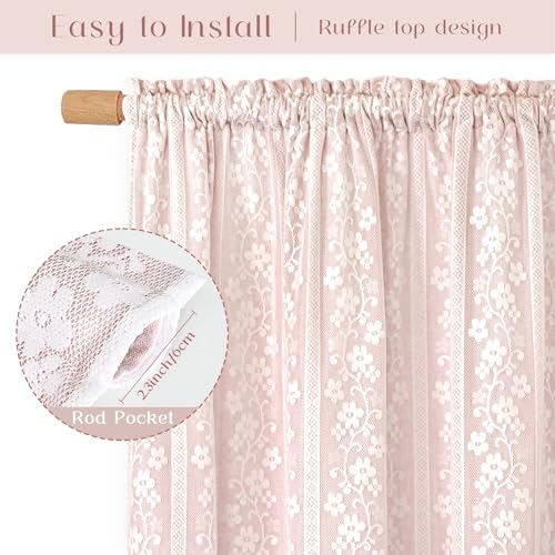 ASPMIZ Linen Valances for Windows Farmhouse, Double Layers Kitchen Curtains - Image 5