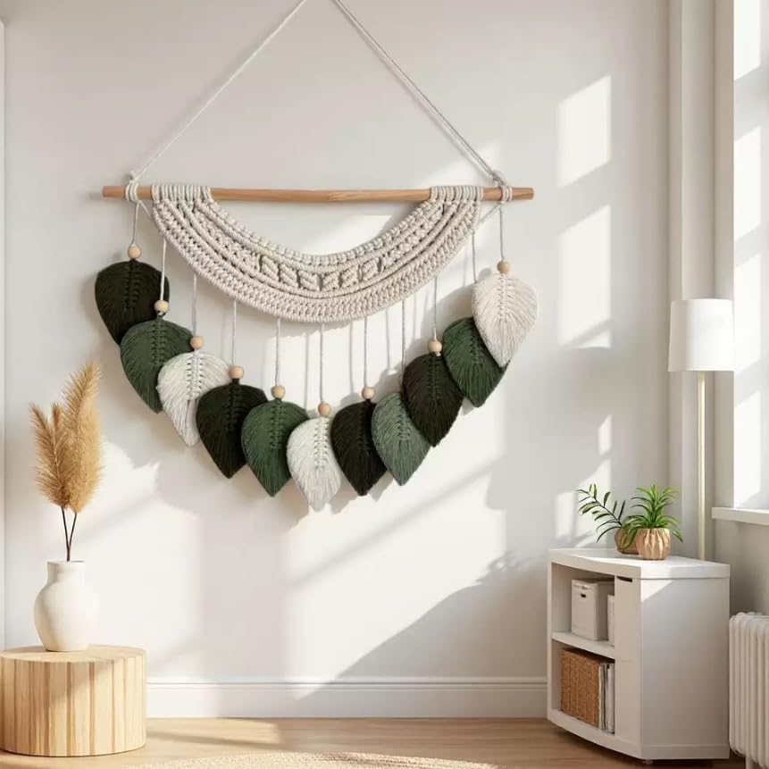 MSFENG Macrame Wall Hanging Tapestry Boho Wall Decor Wall Art Decorations - Image 6